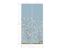 MU0314M Lingering Garden Sky Blue Classics Mural by York Wallcoverings
