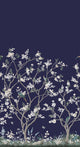 Lingering Garden Navy Classics Mural by York Wallcoverings
