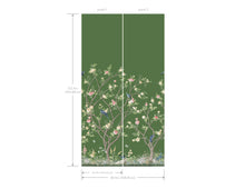 MU0316M Lingering Garden Green Classics Mural by York Wallcoverings