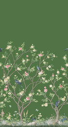 MU0316M Lingering Garden Green Classics Mural by York Wallcoverings