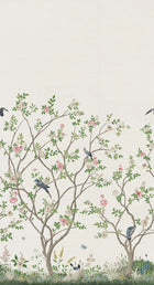 MU0317MSISAL Lingering Garden White Sisal Classics Mural by York Wallcoverings
