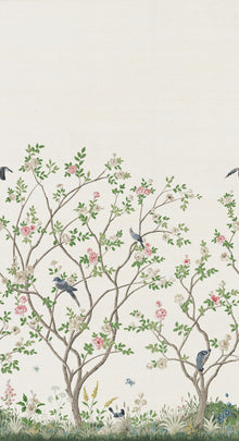 MU0317MSISAL Lingering Garden White Sisal Classics Mural by York Wallcoverings