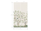 MU0317MSISAL Lingering Garden White Sisal Classics Mural by York Wallcoverings
