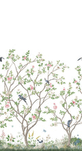 Lingering Garden White Classics Mural by York Wallcoverings