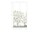 MU0317M Lingering Garden White Classics Mural by York Wallcoverings