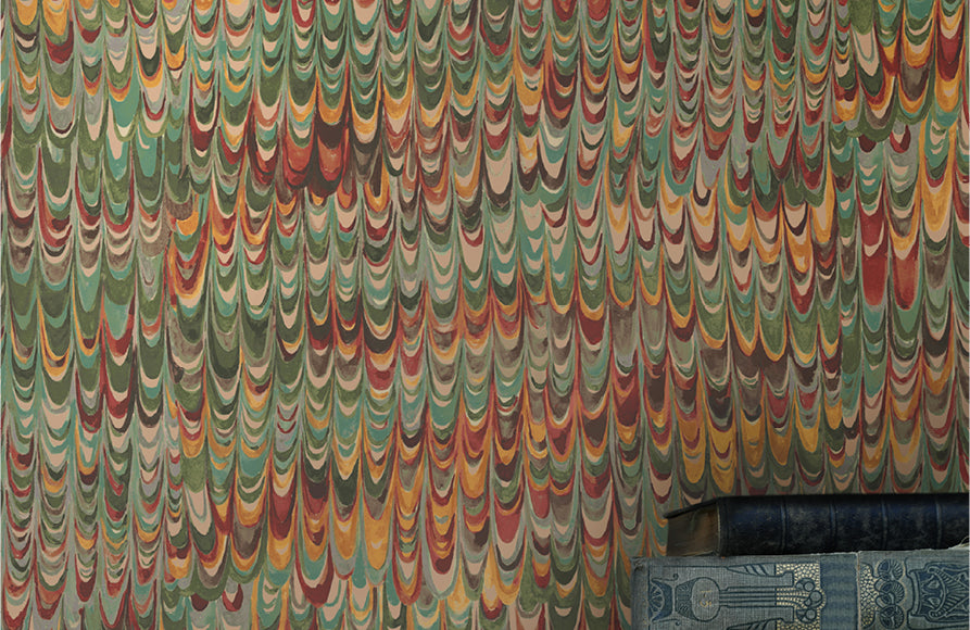 End Paper Red/Green Country Walk Wallpaper by Mulberry Home