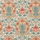 Iris & Rose The Unfinished Works Indigo/Crimson Wallpaper by Morris & Co