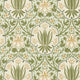 Iris & Rose The Unfinished Works Bayleaf/Weld Wallpaper by Morris & Co
