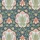 Iris & Rose The Unfinished Works Indigo/Thyme Wallpaper by Morris & Co