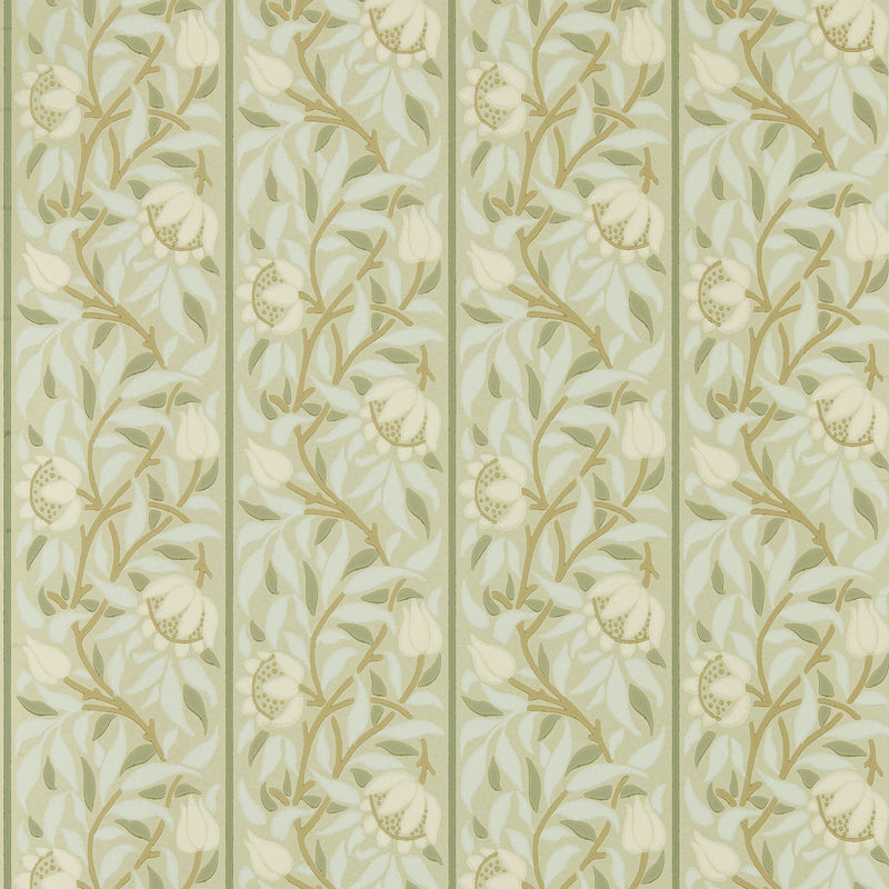 217570 Peony Trellis The Unfinished Works Sage Wallpaper by Morris & Co