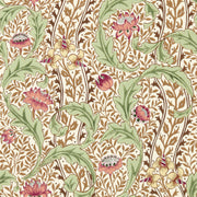 Wild Tulip & Vine The Unfinished Works Rose/Linen Wallpaper by Morris & Co