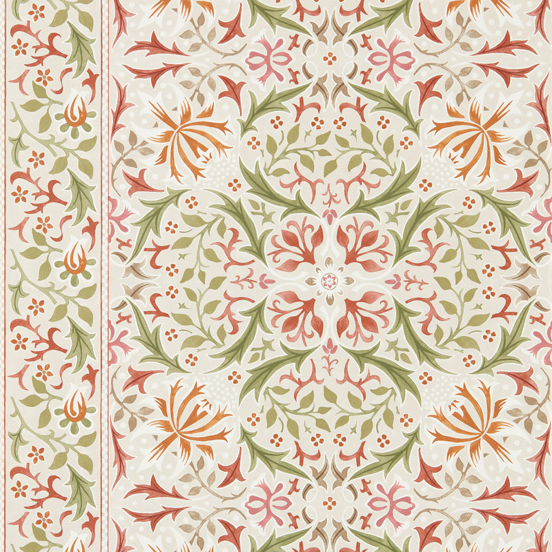 217602 Walthamstow The Unfinished Works Rose/Nettle Wallpaper by Morris & Co