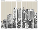 Urban City Skyscrapers Natural Mural (Large) by Origin Murals