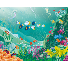 Under The Sea Adventure Jade Green Mural (Large) by Origin Murals