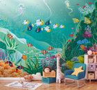 Under The Sea Adventure Jade Green Mural (Large) by Origin Murals