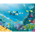 Under The Sea Adventure Aqua Blue Mural (Large) by Origin Murals
