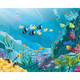 Under The Sea Adventure Aqua Blue Mural (Medium) by Origin Murals