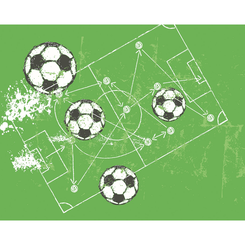 Football Grunge Texture Green Mural (Large) by Origin Murals