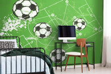 Football Grunge Texture Green Mural (Large) by Origin Murals
