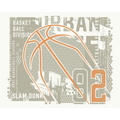 Modern Basketball Grey Mural (Medium) by Origin Murals