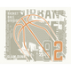 Modern Basketball Grey Mural (Medium) by Origin Murals