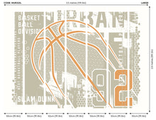 Modern Basketball Grey Mural (Large) by Origin Murals