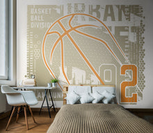 Modern Basketball Grey Mural (Large) by Origin Murals