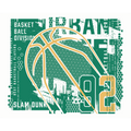 Modern Basketball Green Mural (Medium) by Origin Murals