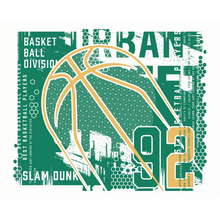 Modern Basketball Green Mural (Large) by Origin Murals
