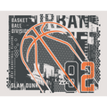 Modern Basketball Black Mural (Medium) by Origin Murals