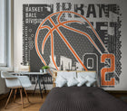 Modern Basketball Black Mural (Large) by Origin Murals