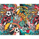 Sports Graffiti Red Mural (Medium) by Origin Murals