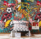 Sports Graffiti Red Mural (Large) by Origin Murals