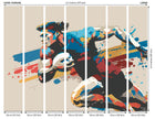 Rugby Player In Graphic Style Natural Mural (Large) by Origin Murals