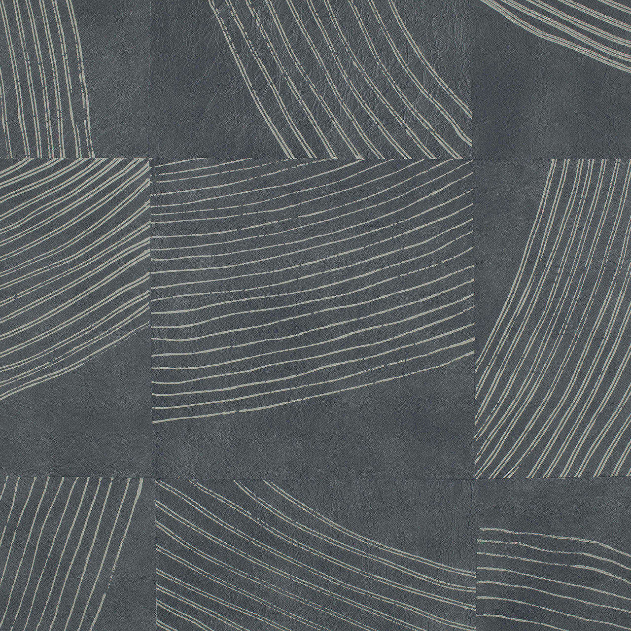 MW121/04 Suna Collage II Indigo Wallpaper by Mark Alexander