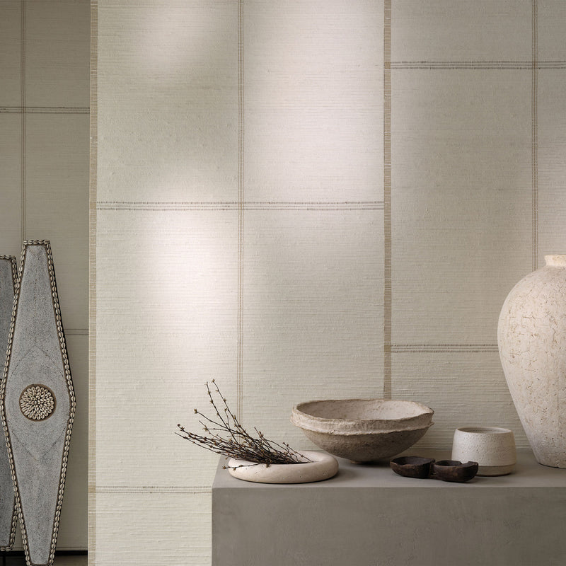 MW137/01 Koshi Collage III Jasper White Wallpaper By Mark Alexander