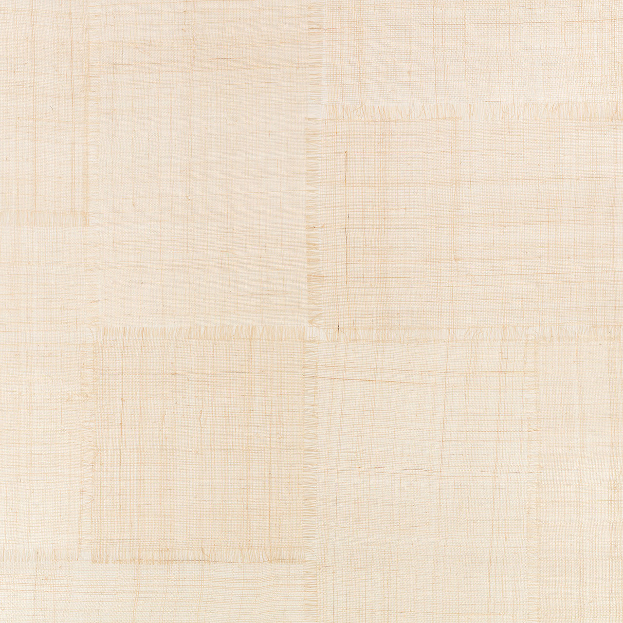 MW139/01 Abacá Patchwork Collage III Natural Wallpaper By Mark Alexander