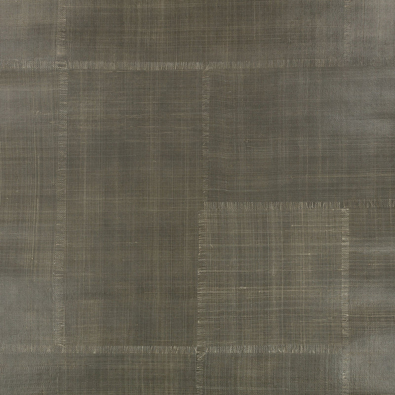 MW139/05 Abacá Patchwork Collage III Pewter Wallpaper By Mark Alexander