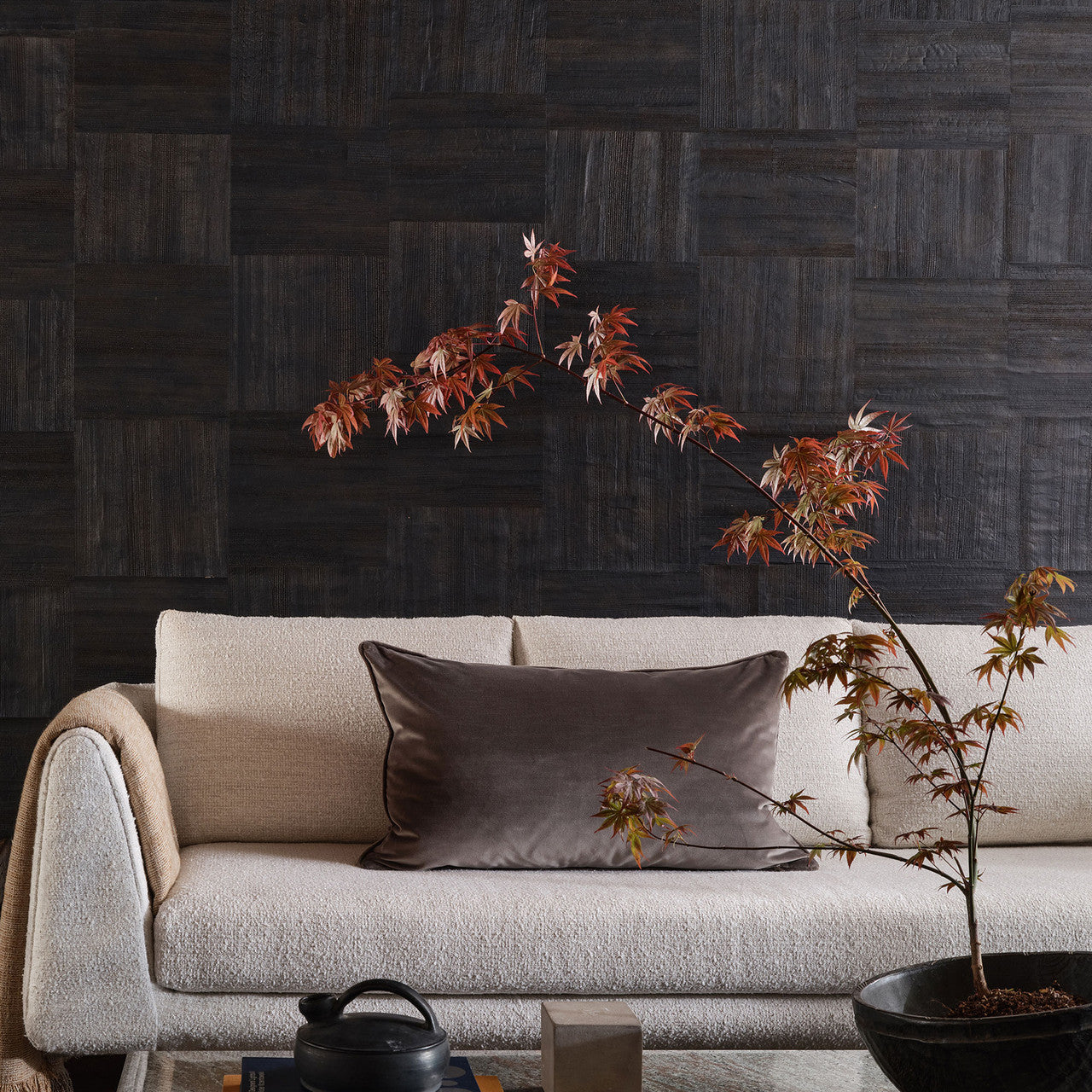 MW140/02 Bakbak Collage III Indigo Wallpaper By Mark Alexander