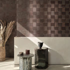 MW143/03 Lattice Mosaic Collage III Pimento Wallpaper By Mark Alexander