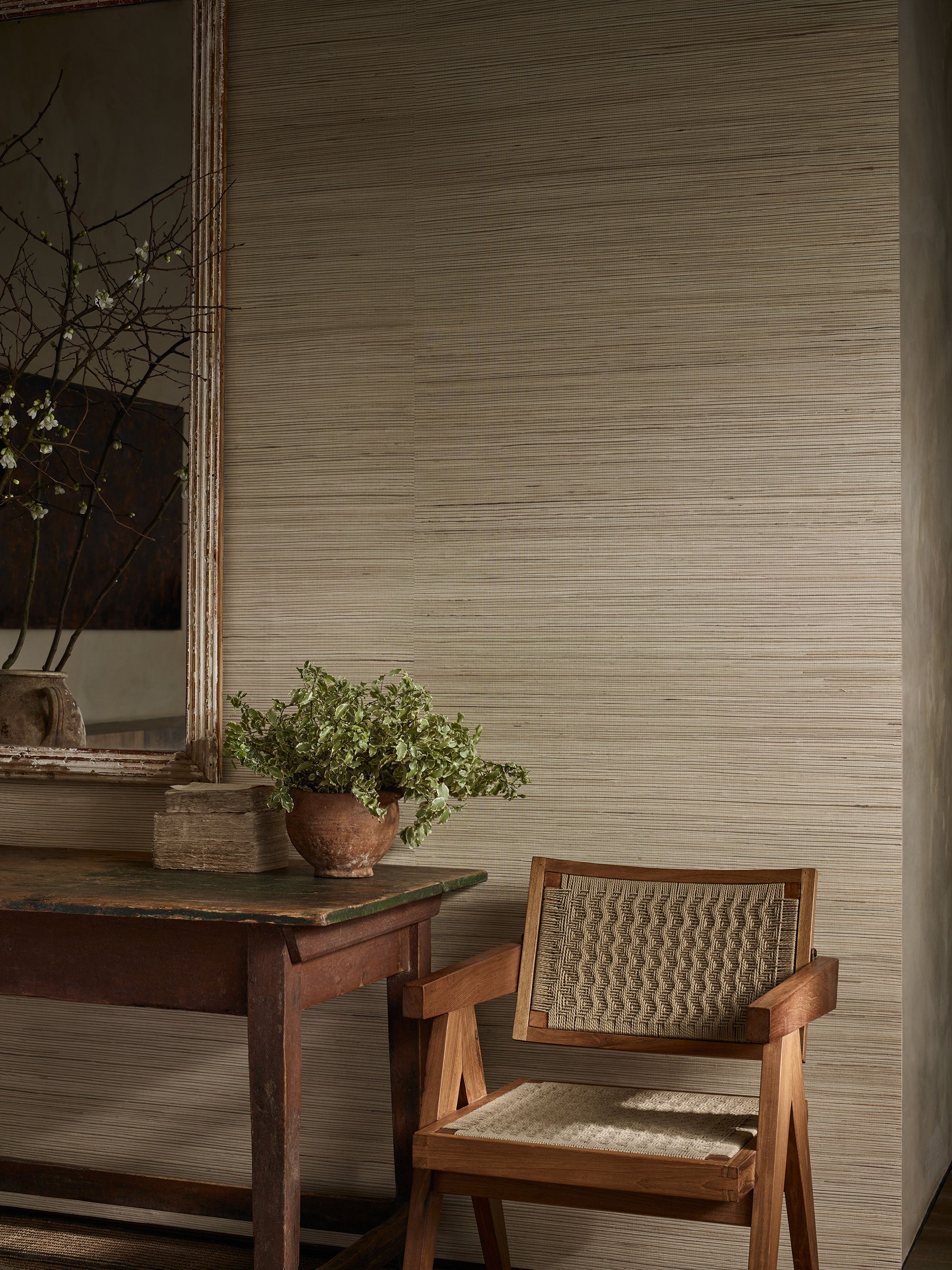 MW149/01 Reed Wallcovering Natural Grasscloth II Wallpaper by Mark Alexander