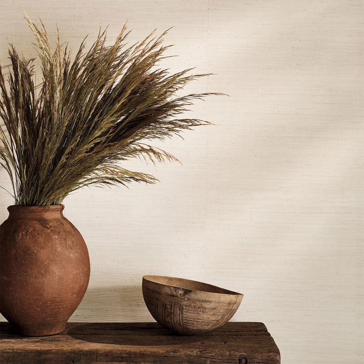 MW152-01 Burlap Wallcovering Whitewash Grasscloth II Wallpaper by Mark Alexander