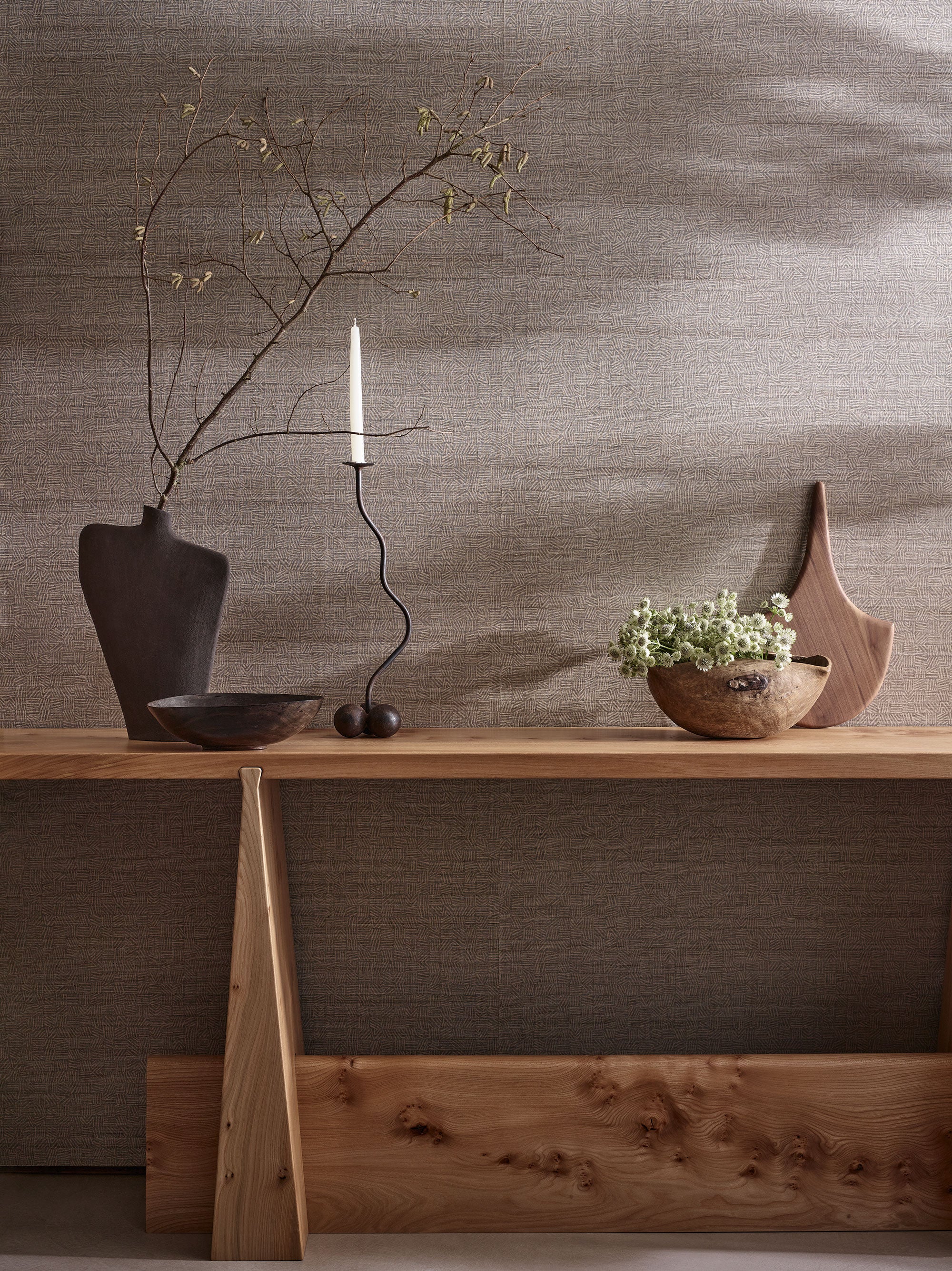 MW153/02 Maze Wallcovering Powder GRASSCLOTH PRINTS Wallpaper by Mark Alexander