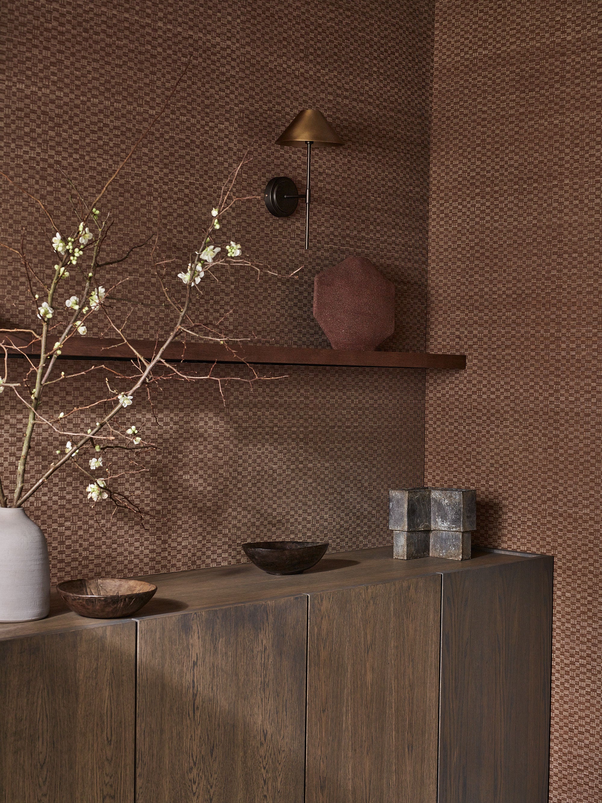 MW155/06 Tama Wallcovering Paprika GRASSCLOTH PRINTS Wallpaper by Mark Alexander