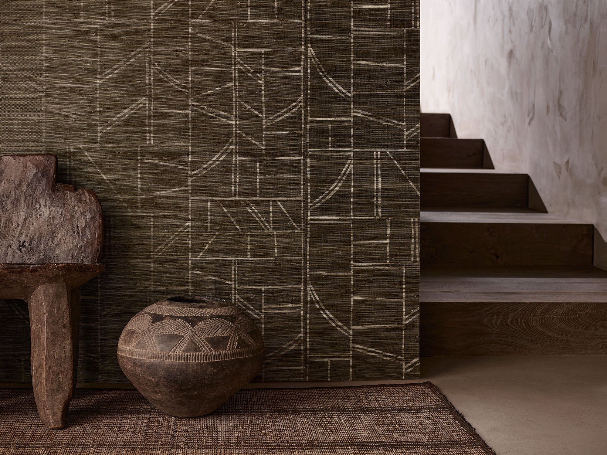 MW157/06 Odyssey Wallcovering Loam GRASSCLOTH PRINTS Wallpaper by Mark Alexander