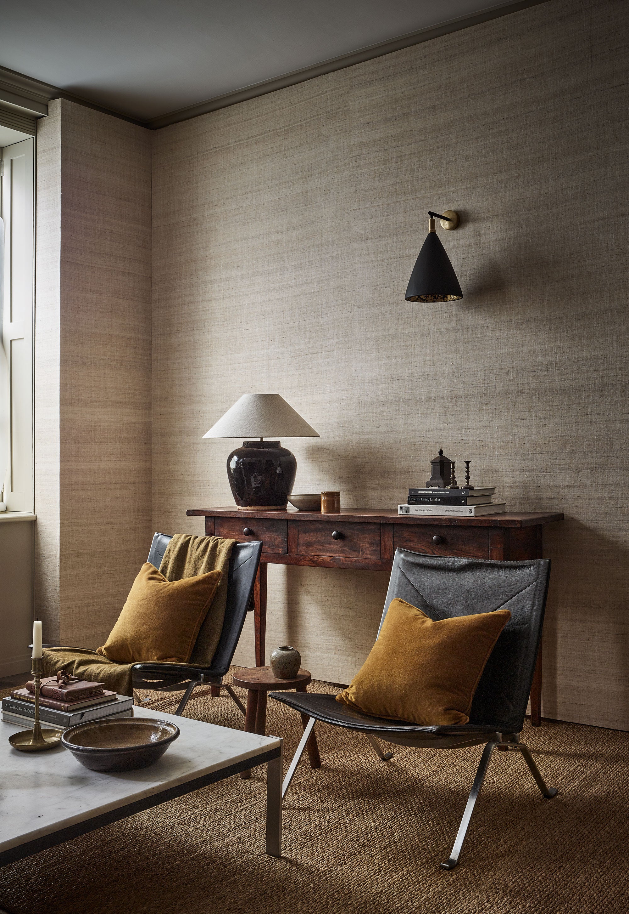 MW159/01 Haze Silk Wallcovering Natural Haze Silk Wallcovering Wallpaper by Mark Alexander