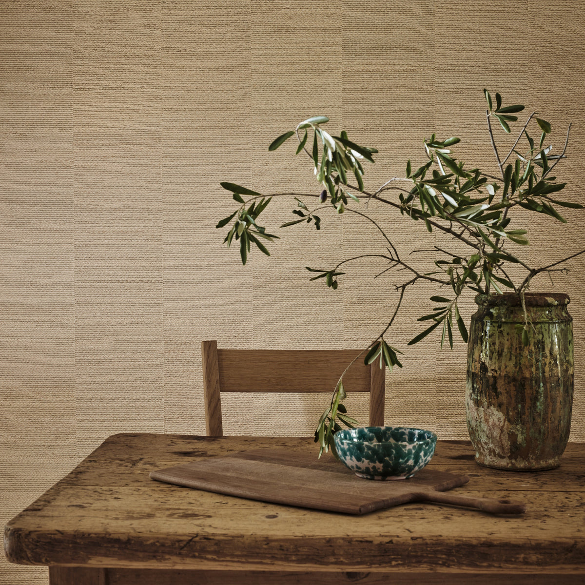 Braid Mosaic Natural Collage IV Wallpaper by Mark Alexander