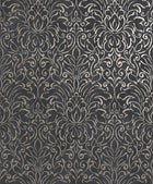 Damask Black / Gold Metallic FX 2 Wallpaper by Galerie — flat