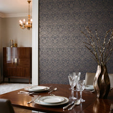 Damask Black / Gold Metallic FX 2 Wallpaper by Galerie — roomshot 1