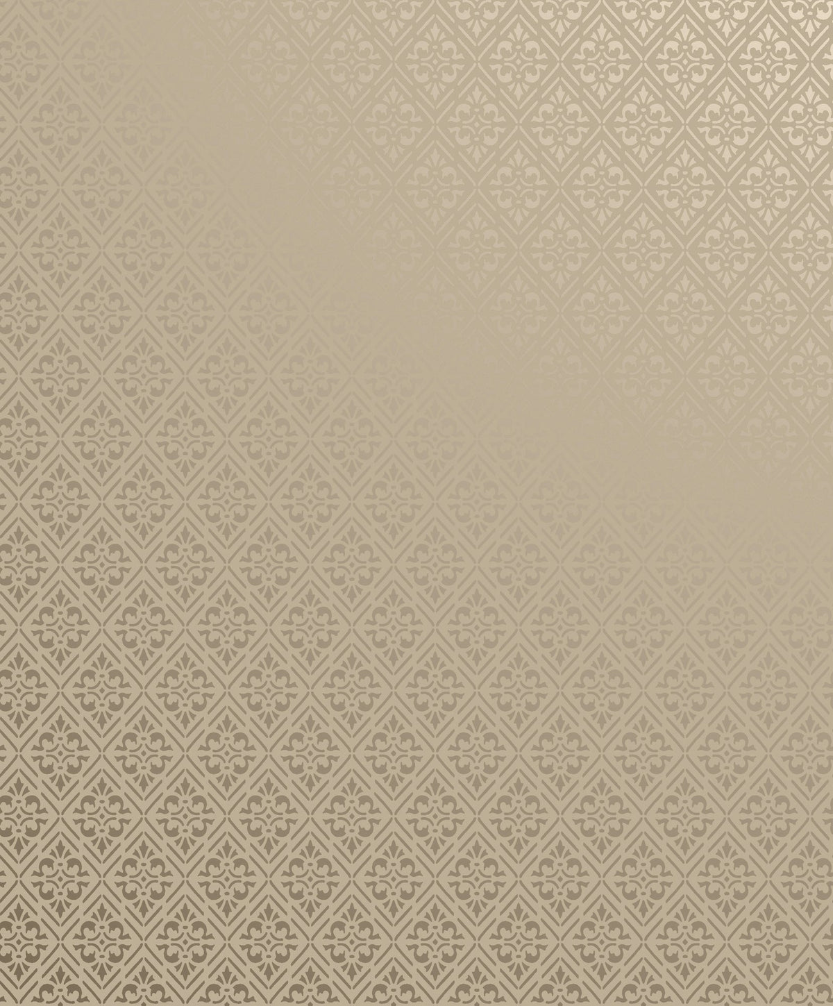 Diamond Damask Beige / Silver Grey Metallic FX 2 Wallpaper by Galerie — flat